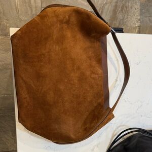 Toteme Brown Suede Tote Bag